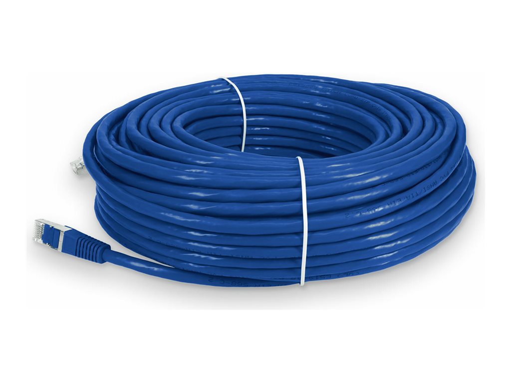 AddOn - Patch cable - RJ-45 (M) to RJ-45 (M) - 300 ft - STP - CAT 6 - snagless - blue