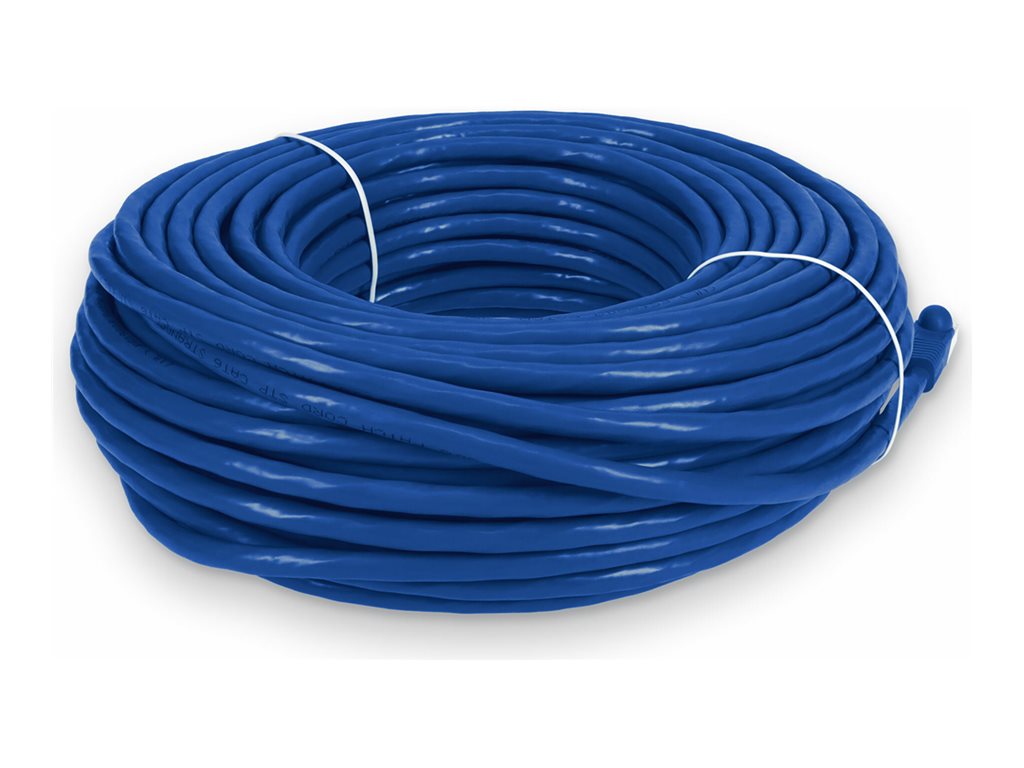 AddOn - Patch cable - RJ-45 (M) to RJ-45 (M) - 300 ft - STP - CAT 6 - snagless - blue