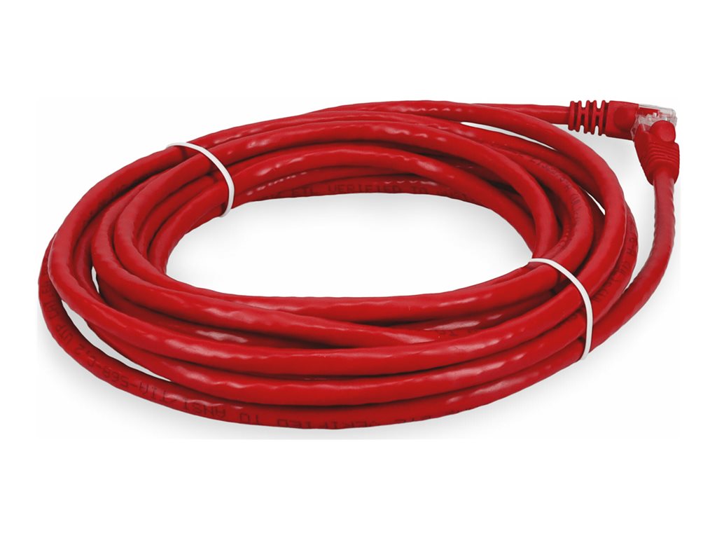AddOn - Patch cable - RJ-45 (M) to RJ-45 (M) - 31 ft - UTP - CAT 6a - snagless - red