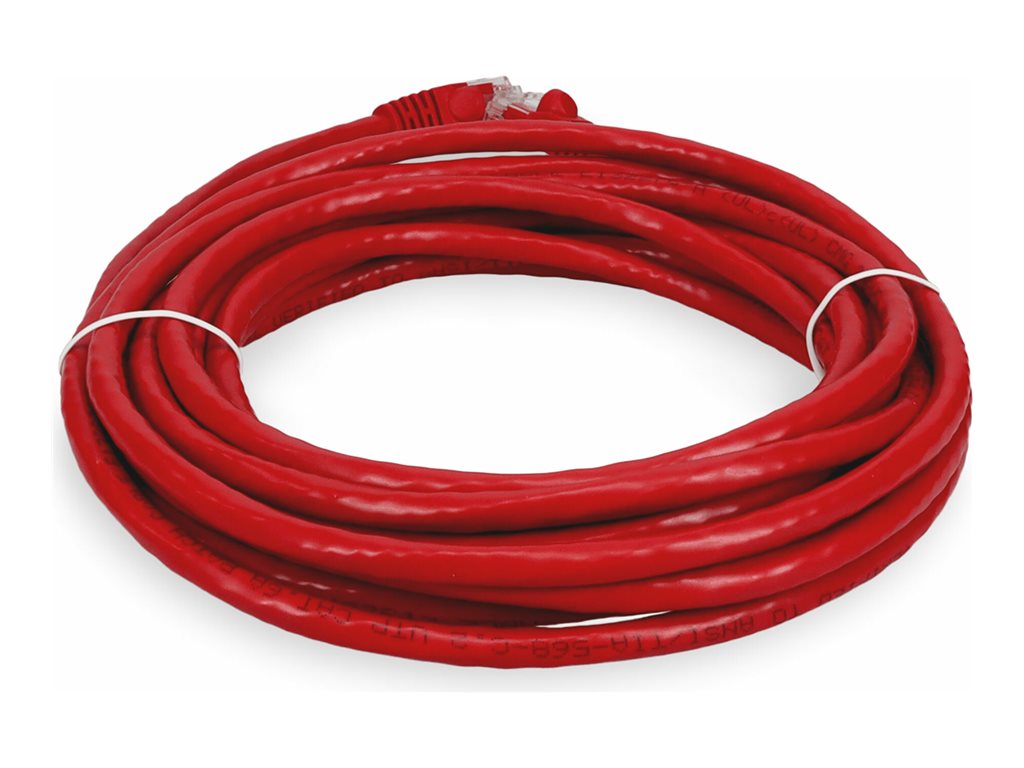AddOn - Patch cable - RJ-45 (M) to RJ-45 (M) - 31 ft - UTP - CAT 6a - snagless - red