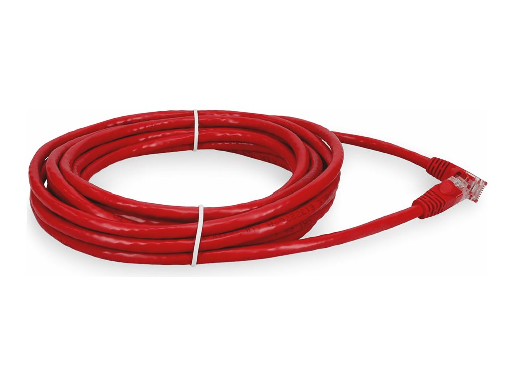 AddOn - Patch cable - RJ-45 (M) to RJ-45 (M) - 31 ft - UTP - CAT 6a - snagless - red