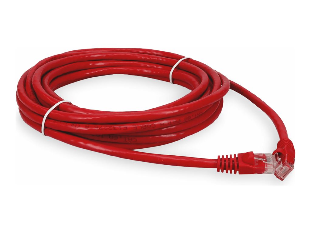 AddOn - Patch cable - RJ-45 (M) to RJ-45 (M) - 31 ft - UTP - CAT 6a - snagless - red