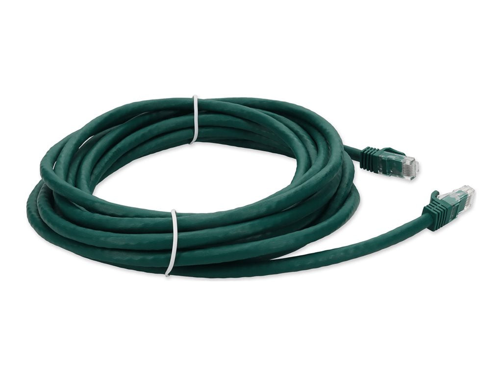 AddOn - Patch cable - RJ-45 (M) to RJ-45 (M) - 34 ft - UTP - CAT 6a - snagless - green
