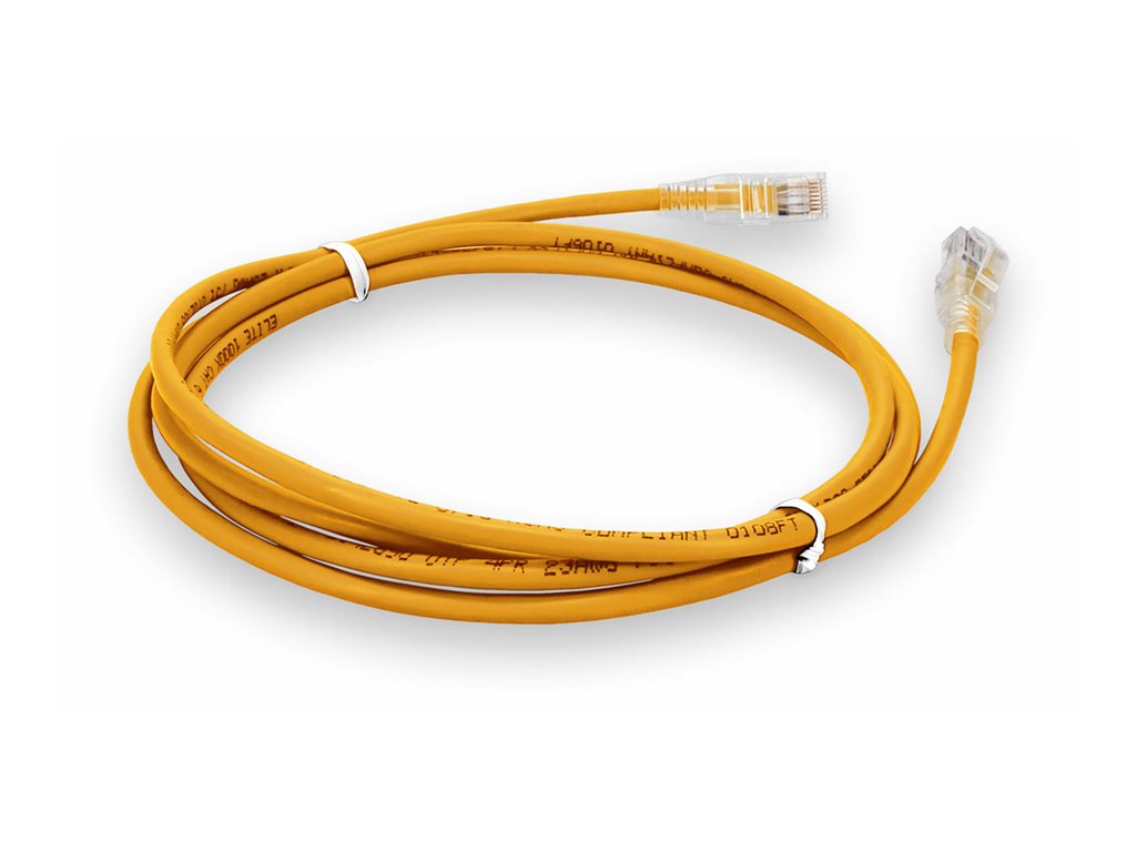 AddOn - Patch cable - RJ-45 (M) to RJ-45 (M) - 5 ft - UTP - CAT 6 - OFNP - plenum, snagless - yellow - for P/N: ADD-1000B-5TSW, ADD-5FCAT6P-YW