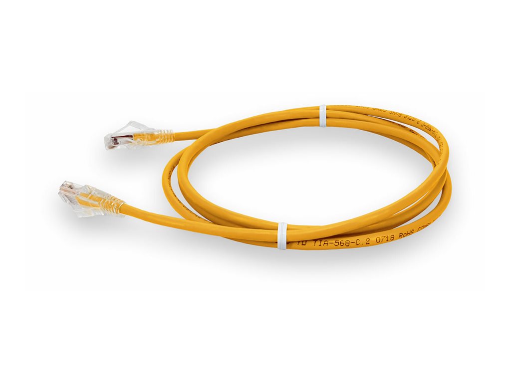 AddOn - Patch cable - RJ-45 (M) to RJ-45 (M) - 5 ft - UTP - CAT 6 - OFNP - plenum, snagless - yellow - for P/N: ADD-1000B-5TSW, ADD-5FCAT6P-YW