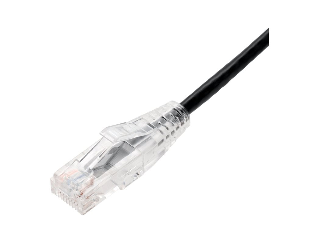 AddOn - Patch cable - RJ-45 (M) to RJ-45 (M) - 5.9 in - UTP - CAT 6 - snagless - black ADD-0-5FSLCAT6-BK