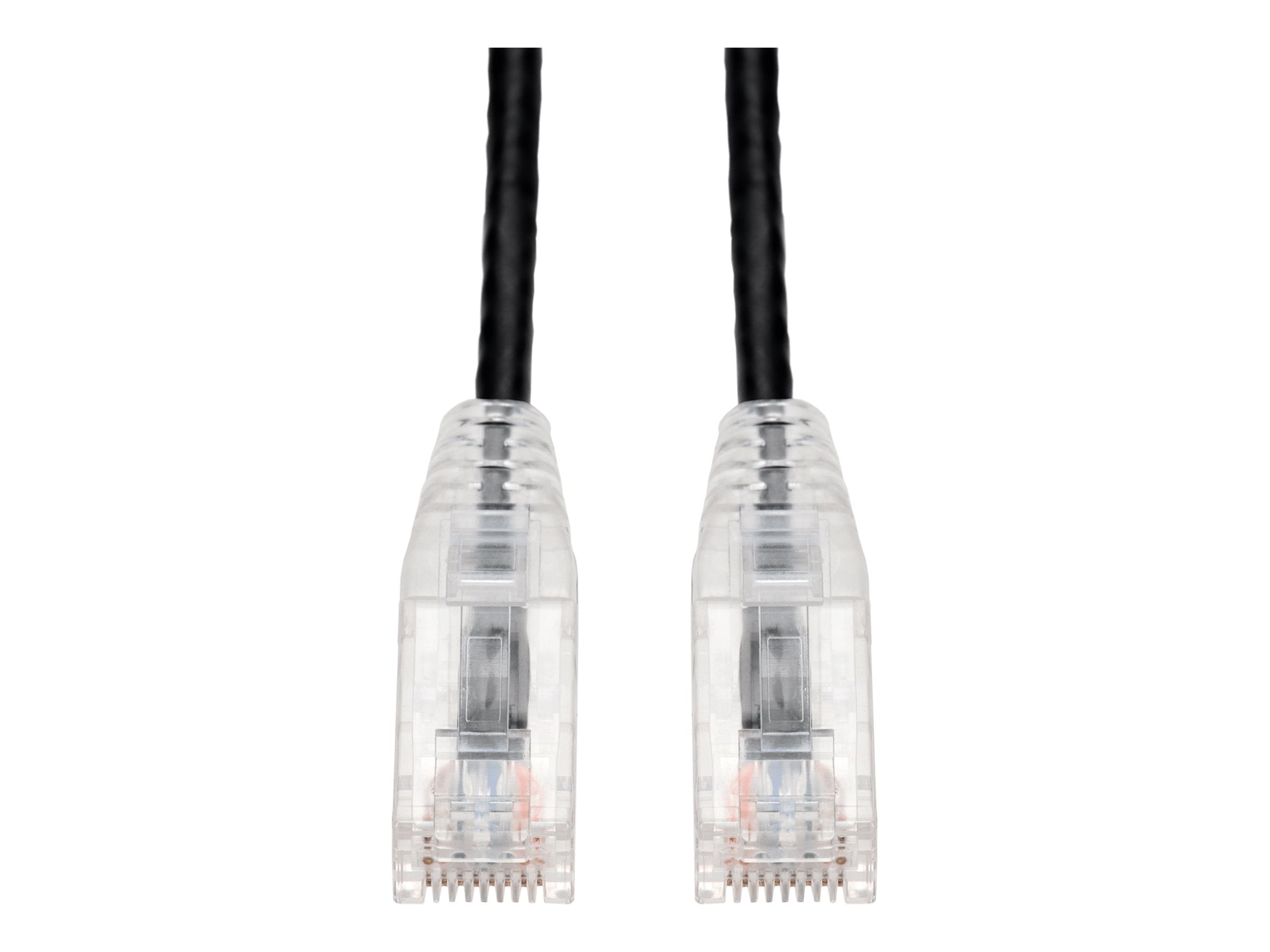 AddOn - Patch cable - RJ-45 (M) to RJ-45 (M) - 5.9 in - UTP - CAT 6 - snagless - black ADD-0-5FSLCAT6-BK