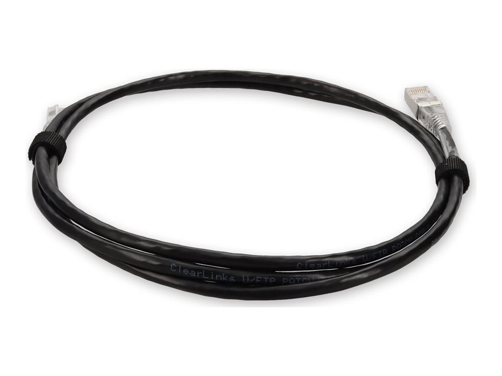AddOn - Patch cable - RJ-45 (M) to RJ-45 (M) - 6 ft - UTP - CAT 6a - molded, snagless - black ADD-6FSLCAT6A-BK