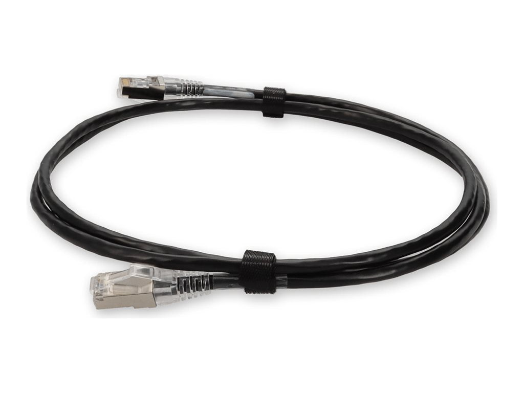 AddOn - Patch cable - RJ-45 (M) to RJ-45 (M) - 6 ft - UTP - CAT 6a - molded, snagless - black ADD-6FSLCAT6A-BK