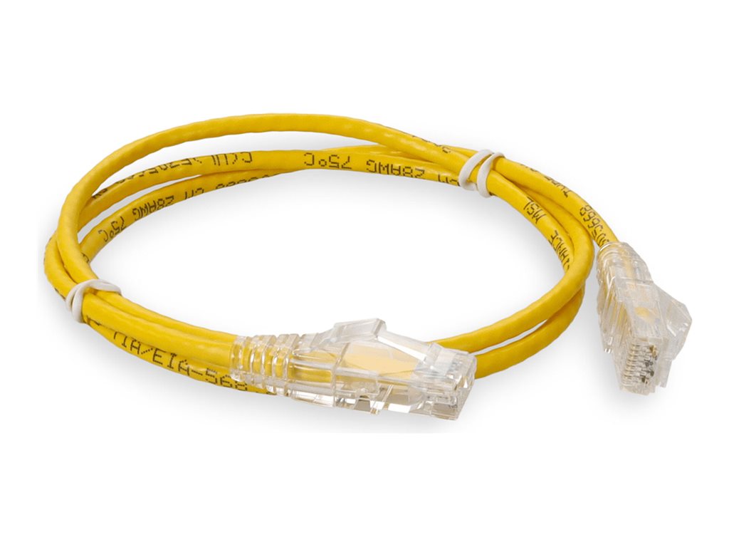 AddOn - Patch cable - RJ-45 (M) to RJ-45 (M) - 8 ft - UTP - CAT 6 - snagless - yellow ADD-8FSLCAT6-YW