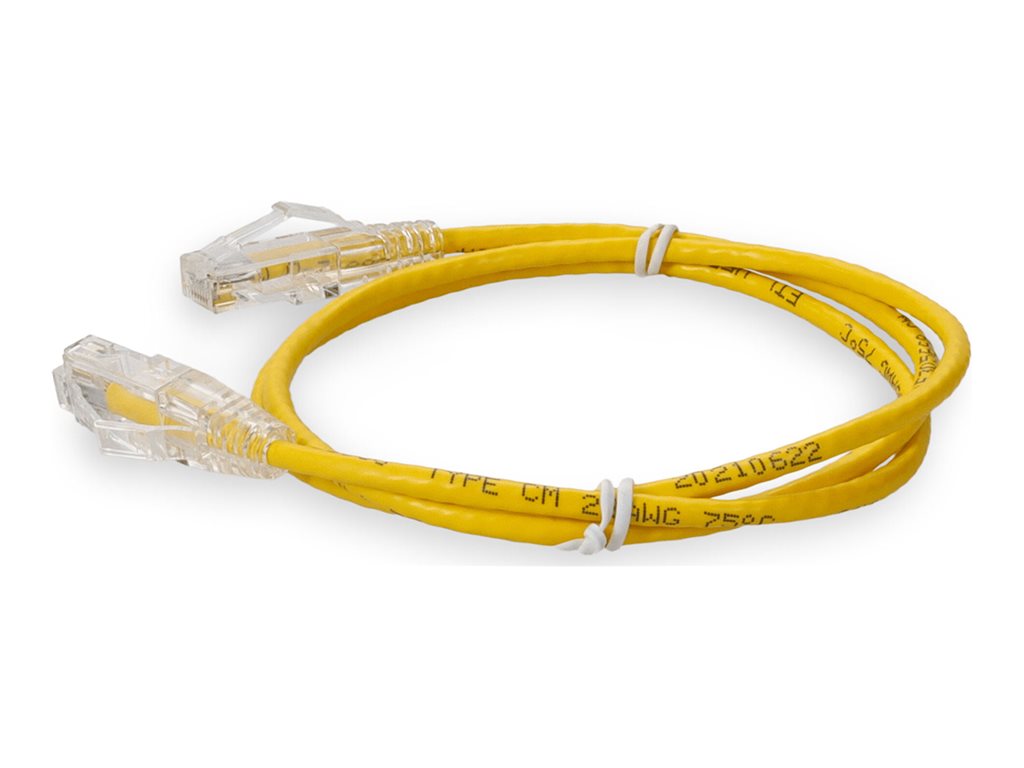 AddOn - Patch cable - RJ-45 (M) to RJ-45 (M) - 8 ft - UTP - CAT 6 - snagless - yellow ADD-8FSLCAT6-YW