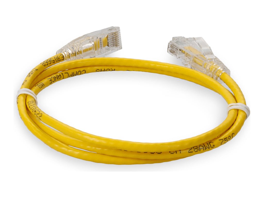 AddOn - Patch cable - RJ-45 (M) to RJ-45 (M) - 8 ft - UTP - CAT 6 - snagless - yellow ADD-8FSLCAT6-YW