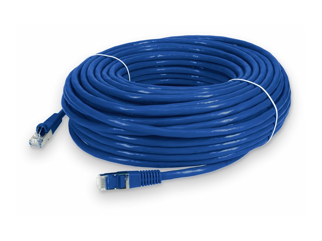 AddOn - Patch cable - RJ-45 (M) to RJ-45 (M) - 80 ft - STP - CAT 6 - snagless - blue