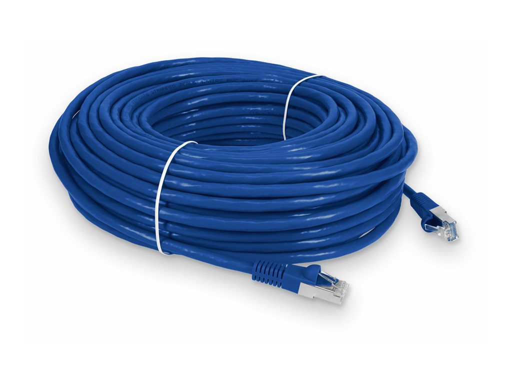 AddOn - Patch cable - RJ-45 (M) to RJ-45 (M) - 80 ft - STP - CAT 6 - snagless - blue