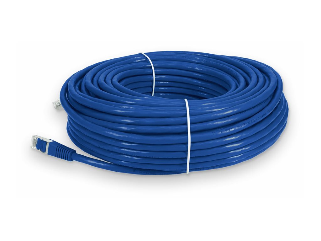 AddOn - Patch cable - RJ-45 (M) to RJ-45 (M) - 80 ft - STP - CAT 6 - snagless - blue