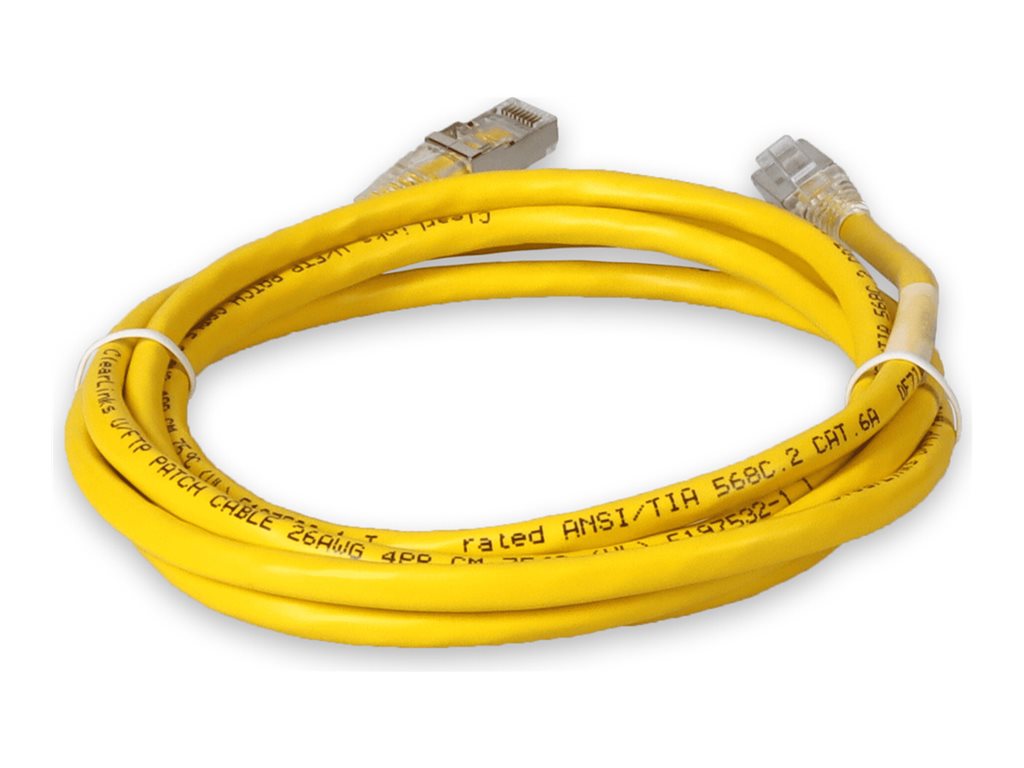 AddOn - Patch cable - RJ-45 (M) to RJ-45 (M) - 9.5 ft - STP - CAT 6a - yellow