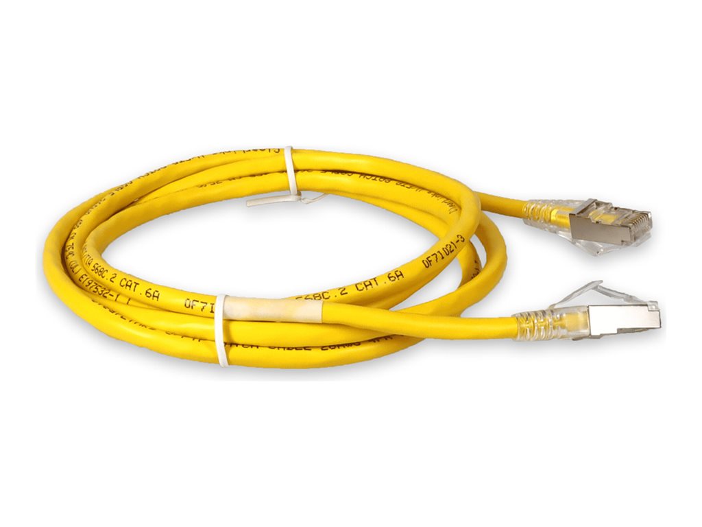 AddOn - Patch cable - RJ-45 (M) to RJ-45 (M) - 9.5 ft - STP - CAT 6a - yellow
