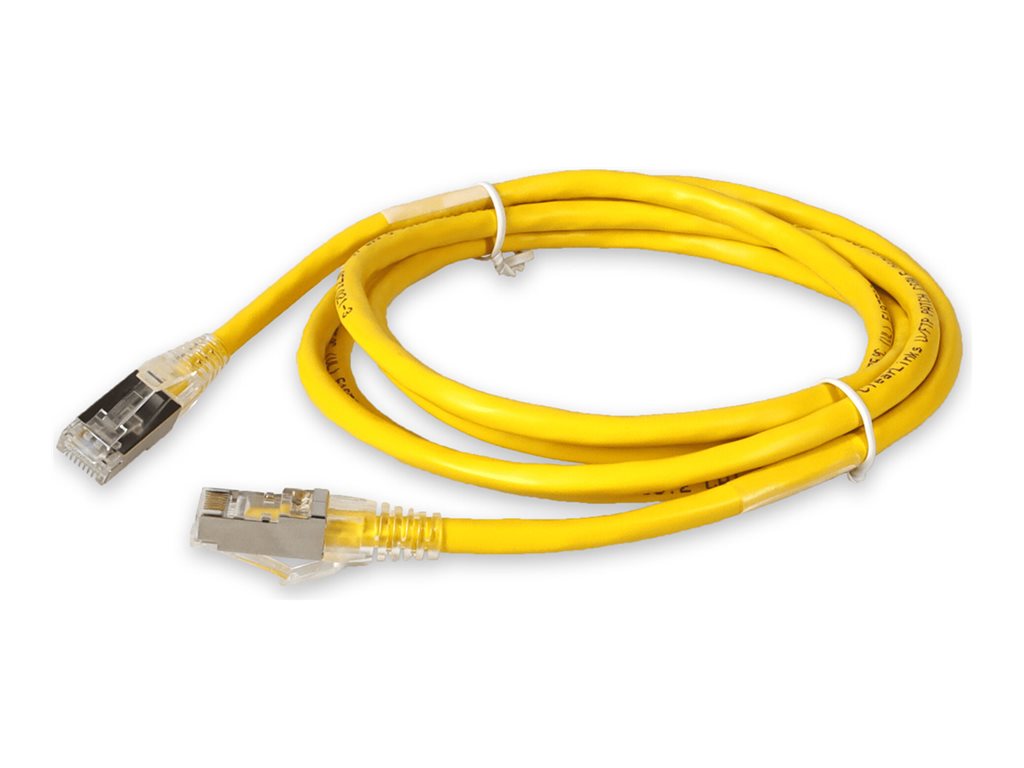 AddOn - Patch cable - RJ-45 (M) to RJ-45 (M) - 9.5 ft - STP - CAT 6a - yellow