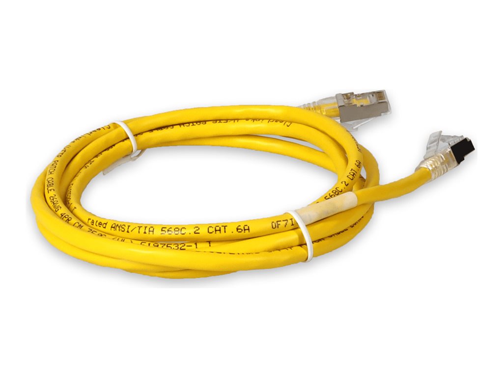 AddOn - Patch cable - RJ-45 (M) to RJ-45 (M) - 9.5 ft - STP - CAT 6a - yellow