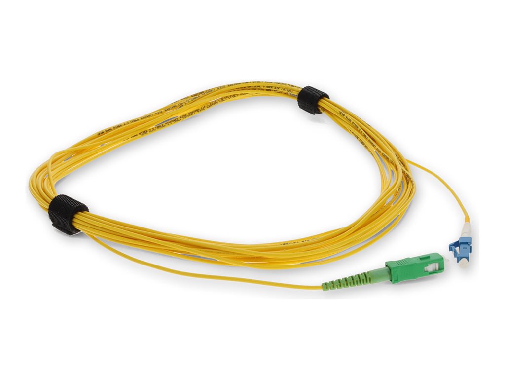 AddOn - Patch cable - SC/APC single-mode (M) to LC single-mode (M) - 5 m - fiber optic - simplex - 9 / 125 micron - OS1 - halogen-free ADD-ASC-LC-5MS9SMF