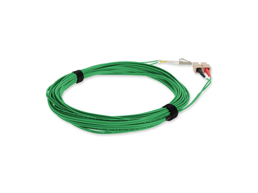 AddOn - Patch cable - TAA Compliant - LC/PC multi-mode (M) to SC/PC multi-mode (M) - 10 m - fiber optic - duplex - 50 / 125 micron ADD-SC-LC-10M5OM4-GN-TAA