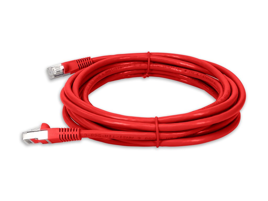 AddOn - Patch cable - TAA Compliant - RJ-45 (M) to RJ-45 (M) - 25 ft - STP - CAT 6 - red ADD-25FCAT6S-RD-TAA