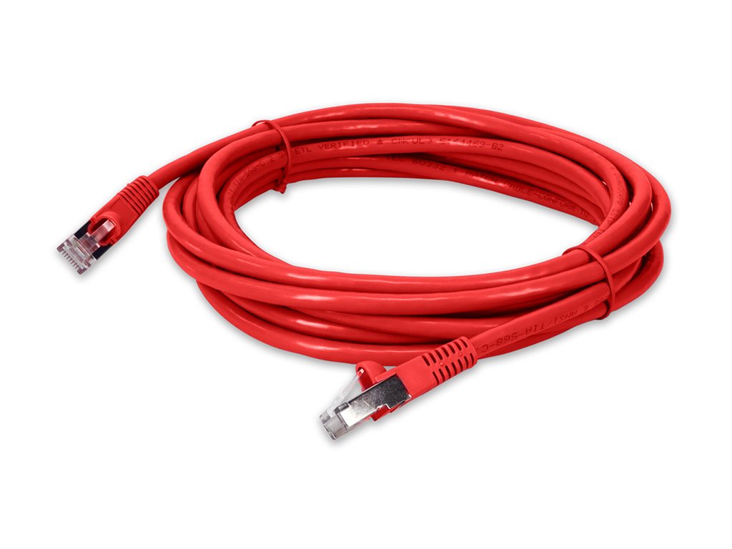 AddOn - Patch cable - TAA Compliant - RJ-45 (M) to RJ-45 (M) - 25 ft - STP - CAT 6 - red ADD-25FCAT6S-RD-TAA
