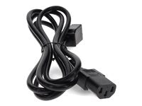 AddOn Power Extension Cord - 120 V AC, 230 V AC10 A - Black - 15 ft Cord Length - 1