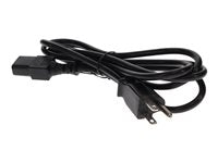 AddOn Power Extension Cord - 120 V AC, 230 V AC10 A - Black - 15 ft Cord Length - 1