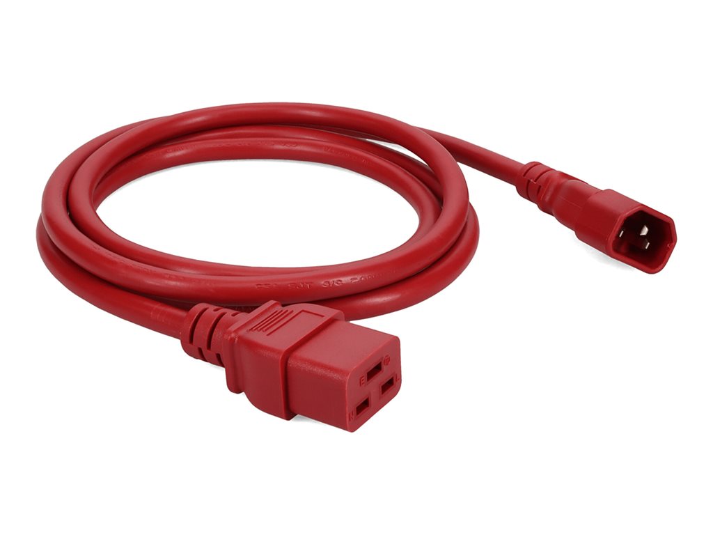 AddOn - Power extension cable - IEC 60320 C14 to IEC 60320 C19 - AC 100-250 V - 5 ft - red