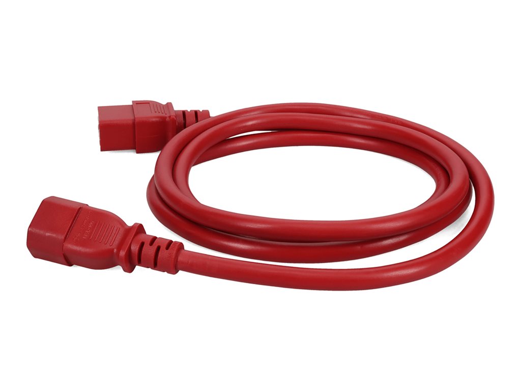 AddOn - Power extension cable - IEC 60320 C14 to IEC 60320 C19 - AC 100-250 V - 5 ft - red