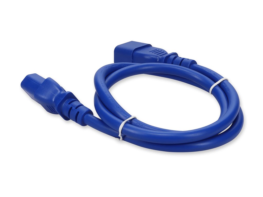 AddOn - Power extension cable - IEC 60320 C14 to power IEC 60320 C13 - AC 100-250 V - 6 ft - blue