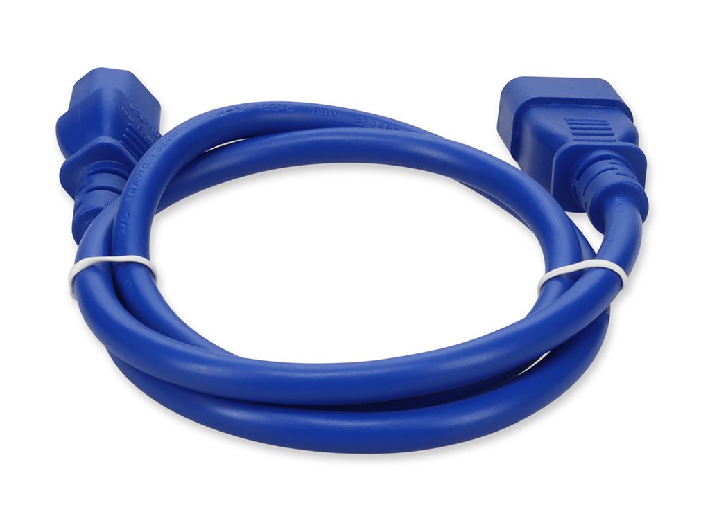 AddOn - Power extension cable - IEC 60320 C14 to power IEC 60320 C13 - AC 100-250 V - 6 ft - blue