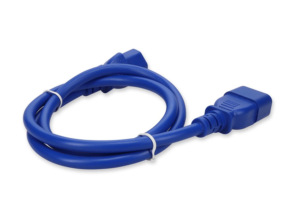 AddOn - Power extension cable - IEC 60320 C14 to power IEC 60320 C13 - AC 100-250 V - 6 ft - blue
