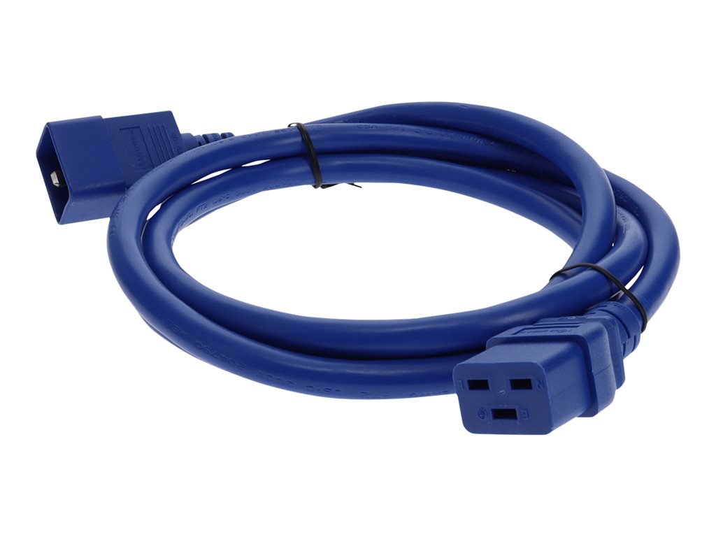 AddOn - Power extension cable - TAA Compliant - IEC 60320 C20 to IEC 60320 C19 - AC 100-250 V - 6 ft - blue