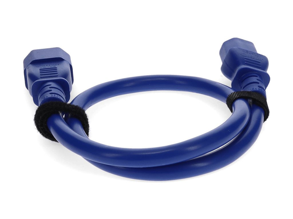 AddOn - Power extension cable - power IEC 60320 C13 to IEC 60320 C14 - AC 100-250 V - 10 A - 3 ft - blue