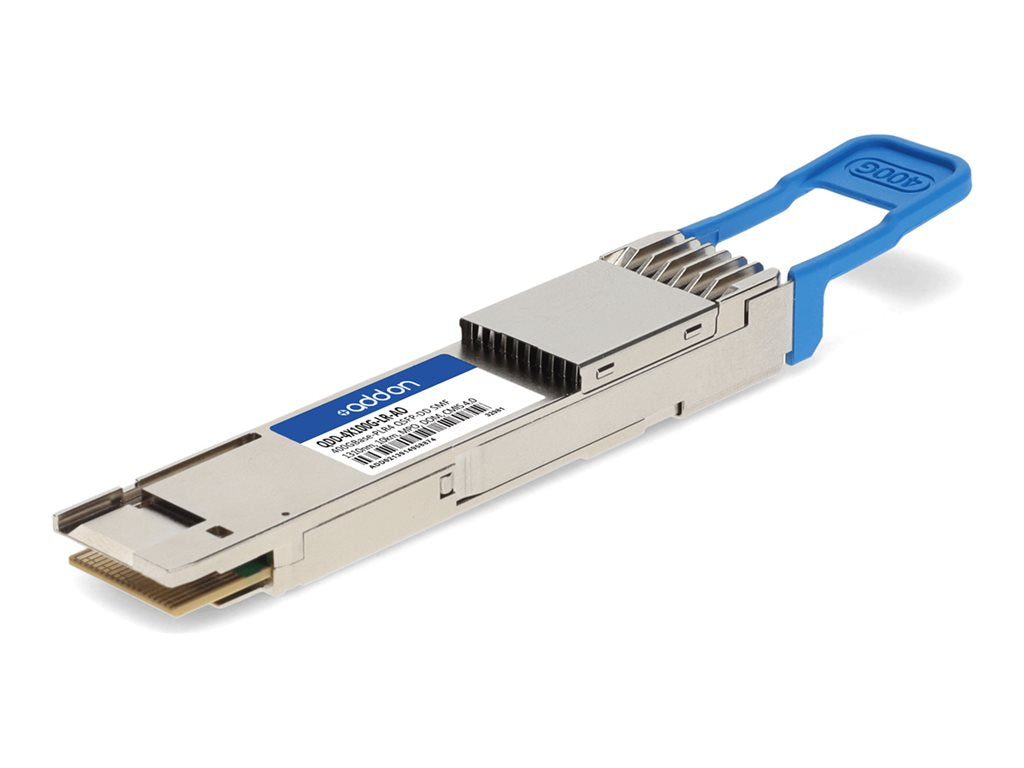 AddOn - QSFP-DD transceiver module - 400GbE - 400GBase-PLR4 - MPO-12 single-mode - up to 6.2 miles - 1310 nm - TAA