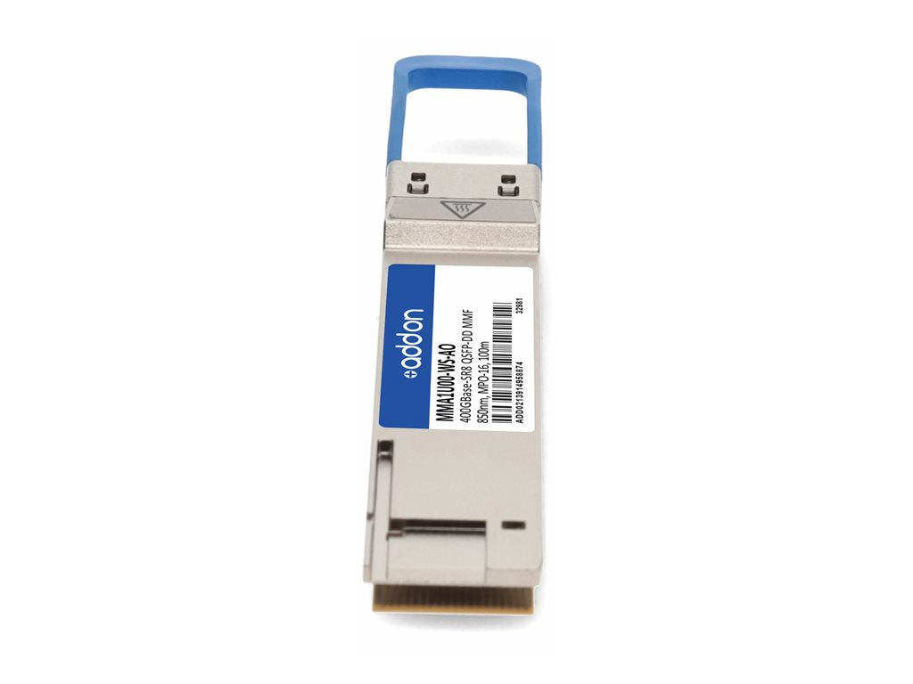 AddOn - QSFP-DD transceiver module (equivalent to: Mellanox MMA1U00-WS) - 400GbE - 400GBase-SR8 - MPO-16 multi-mode - up to 328 MMA1U00-WS-AO
