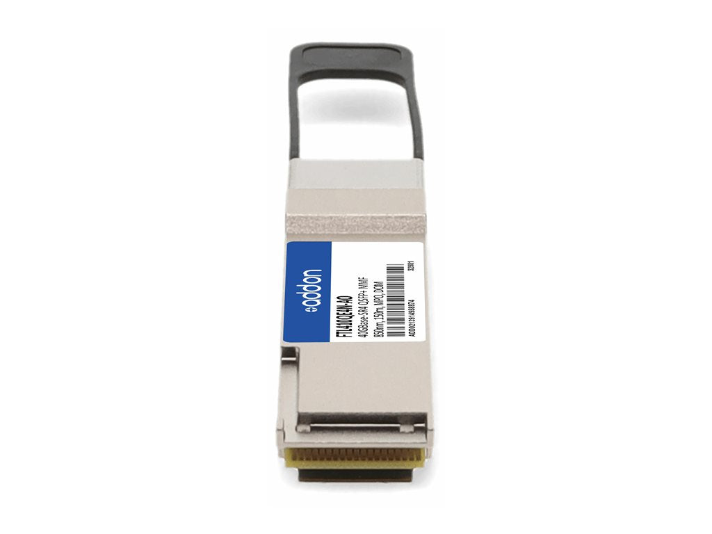 AddOn - QSFP+ transceiver module (equivalent to: Finisar FTL410QE4N) - 40GbE - 40GBASE-SR4 - MPO multi-mode - up to 492