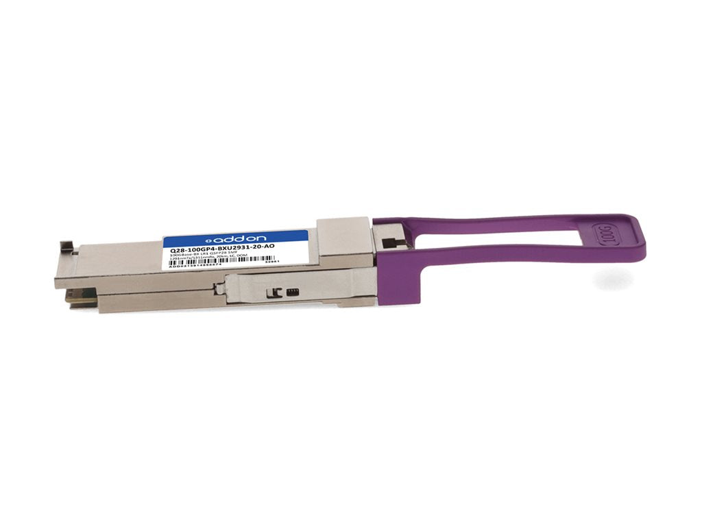 AddOn - QSFP28 transceiver module - 100GbE - 100GBase-BX LR1 - LC single-mode - up to 12.4 miles - 1291 (TX) / 1311 (RX)