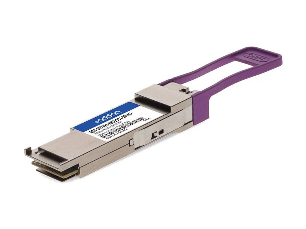 AddOn - QSFP28 transceiver module - 100GbE - 100GBase-BX LR1 - LC single-mode - up to 12.4 miles - 1291 (TX) / 1311 (RX)