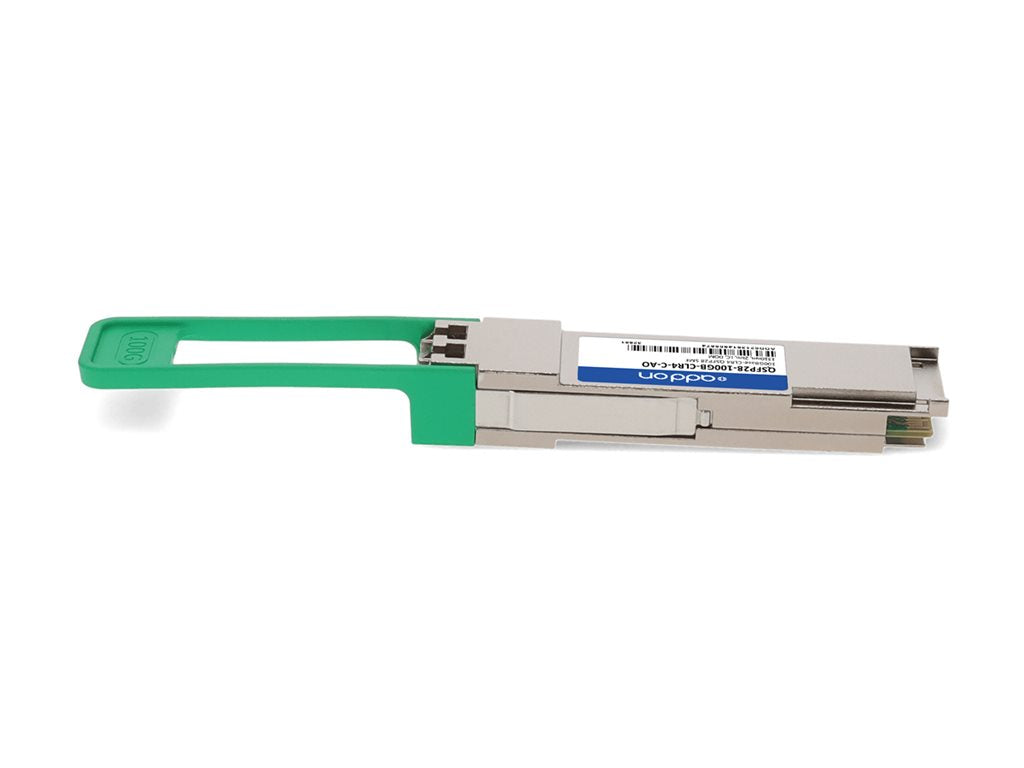 AddOn - QSFP28 transceiver module - 100GbE - 100GBase-CLR4 - LC single-mode - up to 1.2 miles - 1310 nm - TAA Compliant