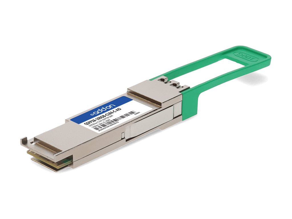 AddOn - QSFP28 transceiver module - 100GbE - 100GBase-CLR4 - LC single-mode - up to 1.2 miles - 1310 nm - TAA Compliant