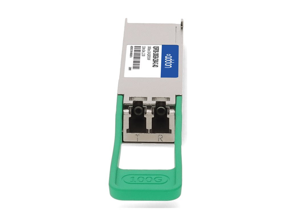 AddOn - QSFP28 transceiver module - 100GbE - 100GBase-CLR4 - LC single-mode - up to 1.2 miles - 1310 nm - TAA Compliant
