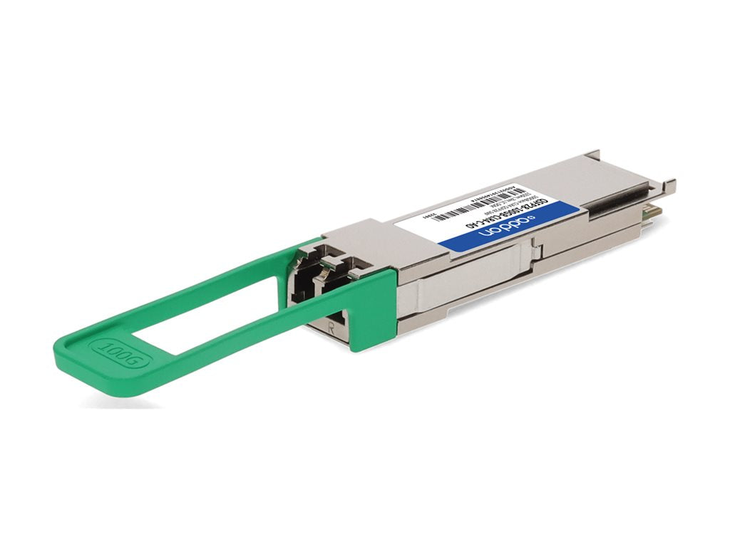 AddOn - QSFP28 transceiver module - 100GbE - 100GBase-CLR4 - LC single-mode - up to 1.2 miles - 1310 nm - TAA Compliant