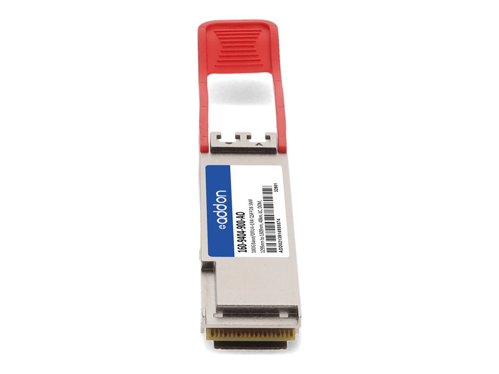 AddOn - QSFP28 transceiver module (equivalent to: Ciena 160-9404-900) - 100GbE - 100GBase-ER4 - LC single-mode - up to