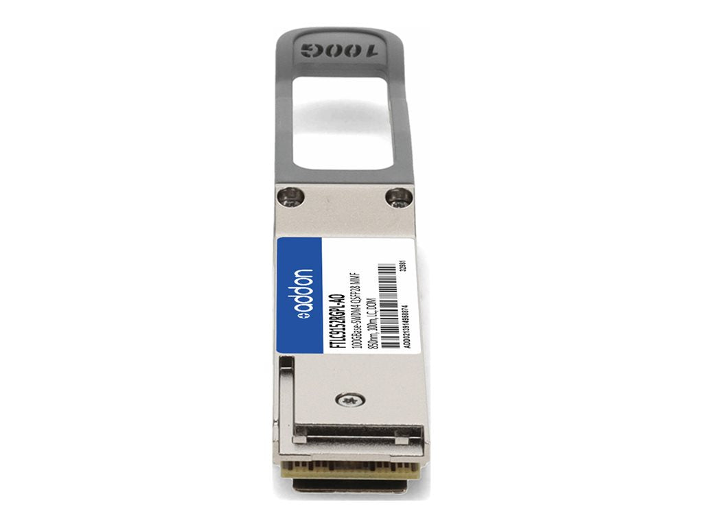 AddOn - QSFP28 transceiver module (equivalent to: Finisar FTLC9152RGPL) - 100GbE - 100GBase-SWDM4 - LC multi-mode - up to 328 FTLC9152RGPL-AO