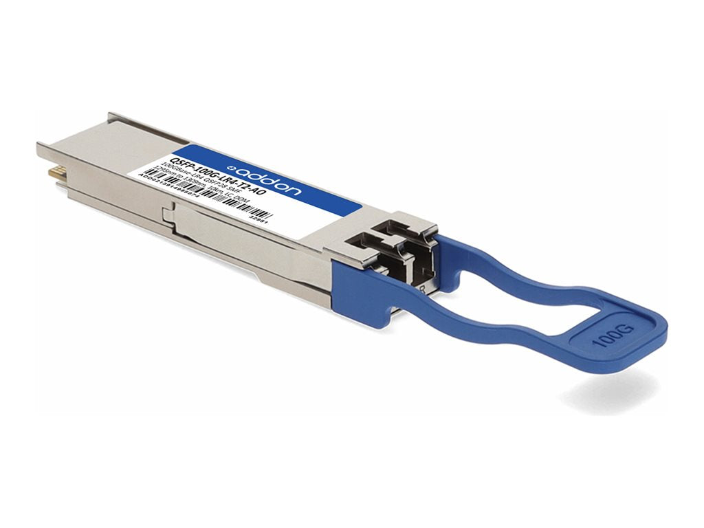 AddOn - QSFP28 transceiver module (equivalent to: Juniper Networks QSFP-100G-LR4-T2) - 100GbE - 100GBase-LR4 - LC