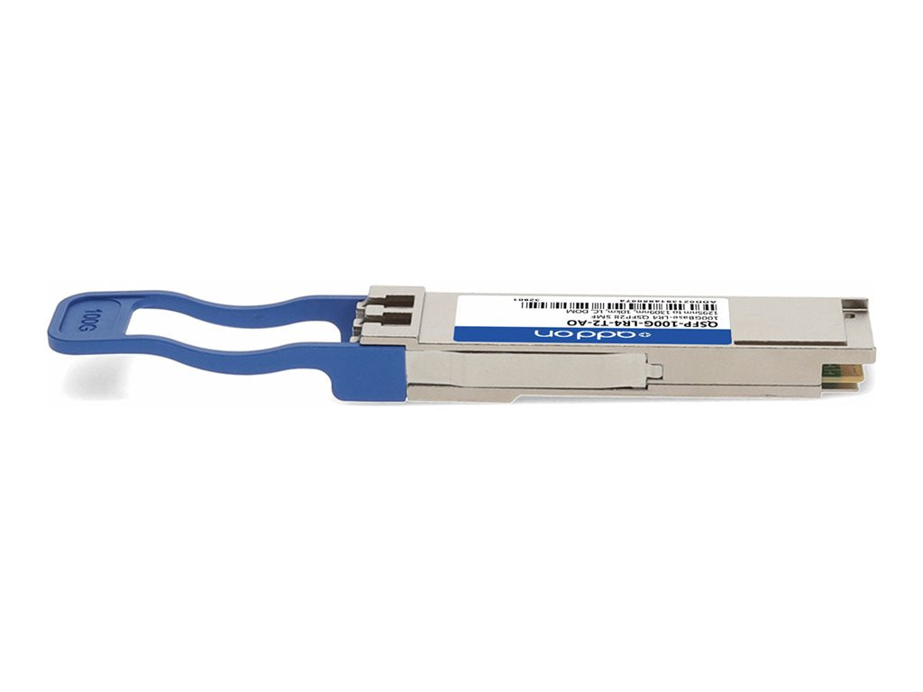 AddOn - QSFP28 transceiver module (equivalent to: Juniper Networks QSFP-100G-LR4-T2) - 100GbE - 100GBase-LR4 - LC