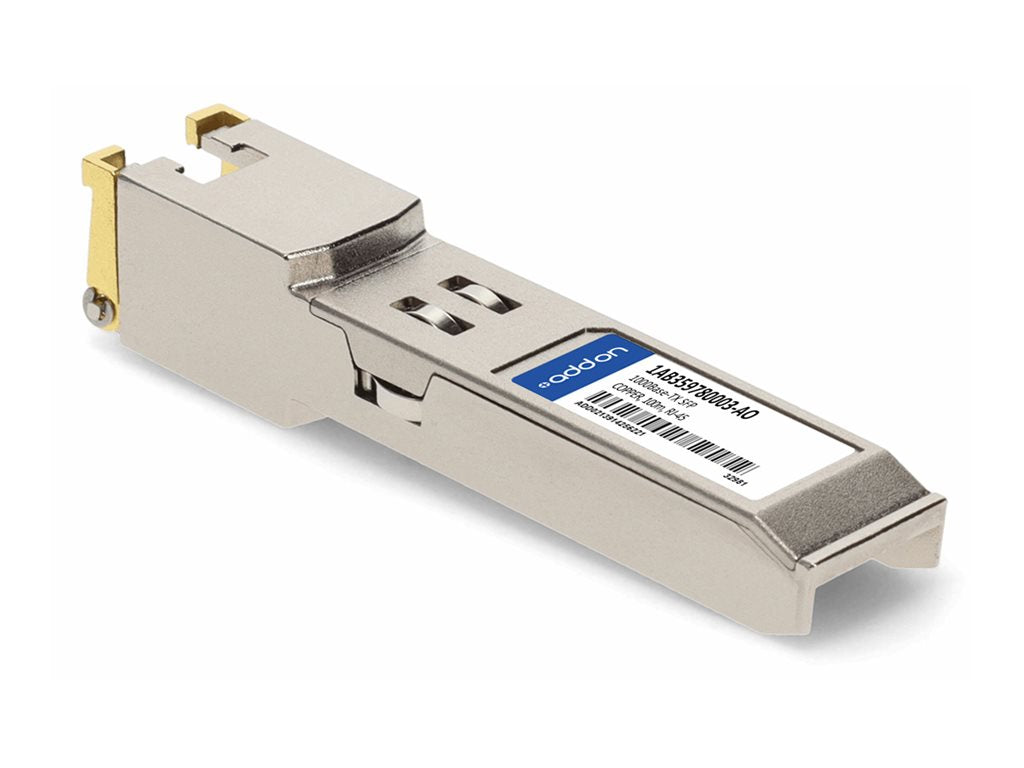 AddOn - SFP (mini-GBIC) transceiver module (equivalent to: Alcatel-Lucent Nokia 1AB359780003) - 1GbE - over copper -